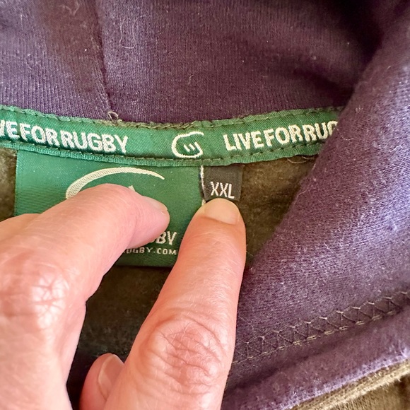 HOODED IRISH SWEATSHIRT WITH “ kangaroo pouch” by LIVE FOR RUGBY - Picture 6 of 14